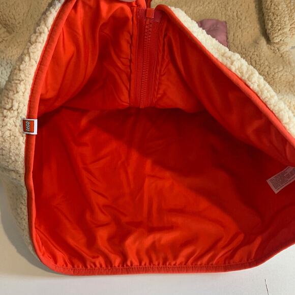 Lego Sweater Women S Small Cream Peony Target Sherpa Full Zip Mock Pocket Jacket - Picture 11 of 15